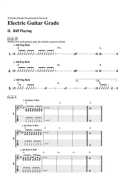 yamaha雅马哈Scores Riff Playing